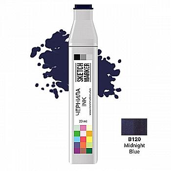 Чернило для заправки маркера SKETCHMARKER, 20 мл, Midnight Blue - Полночный синий, SI-B120 Чернило для заправки маркера SKETCHMARKER, 20 мл, Midnight Blue - Полночный синий, SI-B120
