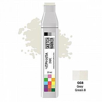 Чернило для заправки маркера SKETCHMARKER, 20 мл, Gray Green 8 - Серо-зелёный 8, SI-GG8 Чернило для заправки маркера SKETCHMARKER, 20 мл, Gray Green 8 - Серо-зелёный 8, SI-GG8