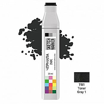 Чернило для заправки маркера SKETCHMARKER, 20 мл, Toner Gray 1 - Тонированный серый 1, SI-TG1 Чернило для заправки маркера SKETCHMARKER, 20 мл, Toner Gray 1 - Тонированный серый 1, SI-TG1