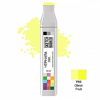 Чернило для заправки маркера SKETCHMARKER, 20 мл, Citron fruit - Цитрус, SI-Y93 Чернило для заправки маркера SKETCHMARKER, 20 мл, Citron fruit - Цитрус, SI-Y93