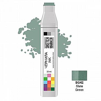 Чернило для заправки маркера SKETCHMARKER, 20 мл, Slate Green - Зеленый сланец, SI-BG42 Чернило для заправки маркера SKETCHMARKER, 20 мл, Slate Green - Зеленый сланец, SI-BG42