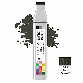 Чернило для заправки маркера SKETCHMARKER, 20 мл, Green Gray 2 - Зелёно-серый 2, SI-GG2 Чернило для заправки маркера SKETCHMARKER, 20 мл, Green Gray 2 - Зелёно-серый 2, SI-GG2