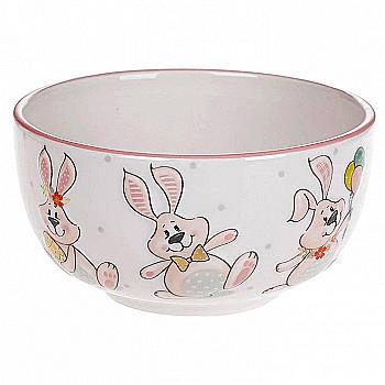 Піала доломітова з декором "Зайчик" 14 см, AZD500780