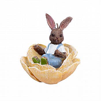 Декор пасхальный «Зайчик/курица, который сидит в цветке» 6,5*6,5*6,3 см, 252944000 Декор пасхальный «Зайчик/курица, который сидит в цветке» 6,5*6,5*6,3 см, 252944000