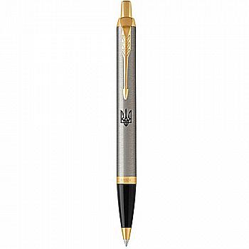 Ручка шарик. IM Brushed Metal позол. Parker Тризуб, 22232_TR Ручка шарик. IM Brushed Metal позол. Parker Тризуб, 22232_TR