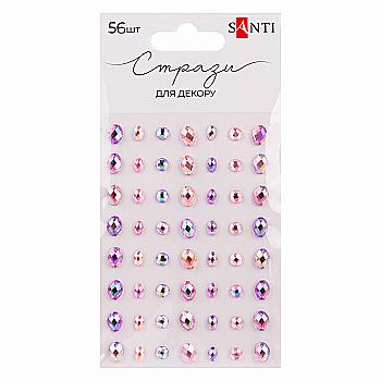 Стрази SANTI самоклеючі "Росинки" лілові, 56 шт, 743016 Стрази SANTI самоклеючі "Росинки" лілові, 56 шт, 743016