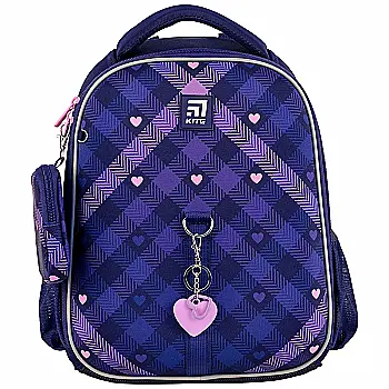 Рюкзак шкільний каркасний Kite Education 555 Check and Hearts, K24-555S-1 Рюкзак шкільний каркасний Kite Education 555 Check and Hearts, K24-555S-1