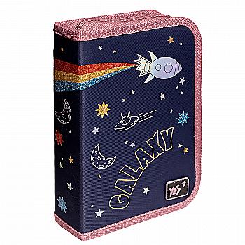 Пенал жесткий YES HP-04 "Cosmos" одинарный с двумя клапанами, 533122 Пенал жесткий YES HP-04 "Cosmos" одинарный с двумя клапанами, 533122