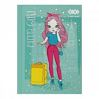 Блокнот А6 64 л "Cute girl", кл., соч. обкл., мат. лам.+лак, глит., бирюзовый ZB.12715-06 Блокнот А6 64 л "Cute girl", кл., соч. обкл., мат. лам.+лак, глит., бирюзовый ZB.12715-06