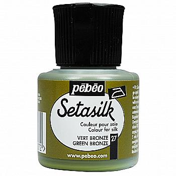 Краска по шёлку Setasilk 45 мл, зелёная бронза, 181-027 Pebeo Краска по шёлку Setasilk 45 мл, зелёная бронза, 181-027 Pebeo