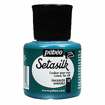 Краска по шёлку Setasilk 45 мл, изумрудная, 181-018 Pebeo Краска по шёлку Setasilk 45 мл, изумрудная, 181-018 Pebeo