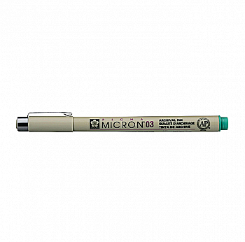 Лінер Pigma Micron (0.3), 0,35мм, Зелений, Sakura Лінер Pigma Micron (0.3), 0,35мм, Зелений, Sakura