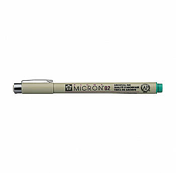 Лінер Pigma Micron (0.2), 0,3мм, Зелений, Sakura Лінер Pigma Micron (0.2), 0,3мм, Зелений, Sakura