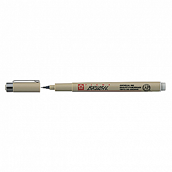 Лінер-пензель Pigma Brush, Сірий Світлий, Sakura Лінер-пензель Pigma Brush, Сірий Світлий, Sakura