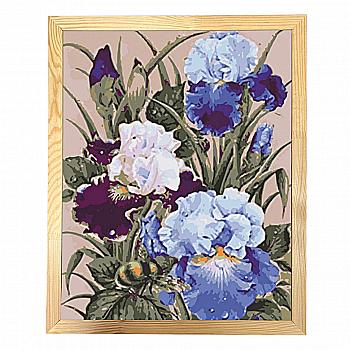 Набір для розпису по номерах "Півники" 40*50 см з багетною рамкою, 13145-ACF