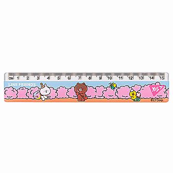 Лінійка 15 см "Line Friends" рожева, 370656 Yes