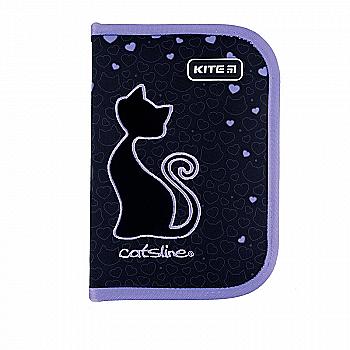 Пенал Kite 621, 1 отделение, 1 отворот, без наполнения, Catsline, K24-621-3 Пенал Kite 621, 1 отделение, 1 отворот, без наполнения, Catsline, K24-621-3