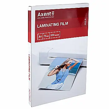 Плівка для ламінування 75 мкм, A4 (216*303мм), 100 шт., 2010-A