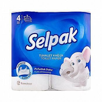 Папір туалетний Селпак білий, 4 шт. (4412) Папір туалетний Селпак білий, 4 шт. (4412)