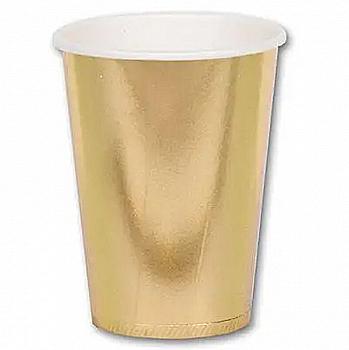 Стакан фольгированный золотой, 210 мл 6 ед., 1502-3087