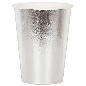 Стакан фольгированный серебряный, 210 мл 6 ед., 1502-3781
