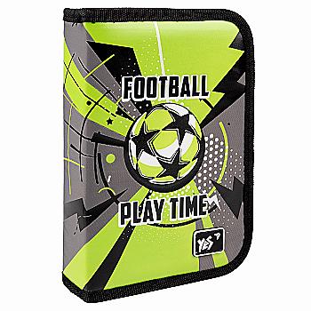 Пенал твердий YES HP-03 "Football" одинарний з клапаном, 533569 Пенал твердий YES HP-03 "Football" одинарний з клапаном, 533569