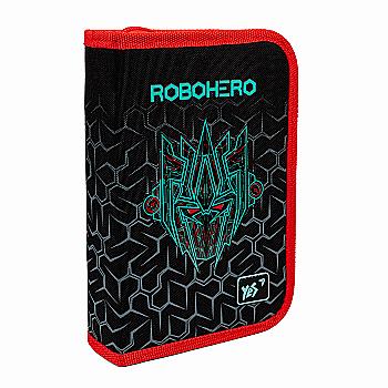 Пенал твердий YES HP-03 "Robohero" одинарний з клапаном, 533571 Пенал твердий YES HP-03 "Robohero" одинарний з клапаном, 533571