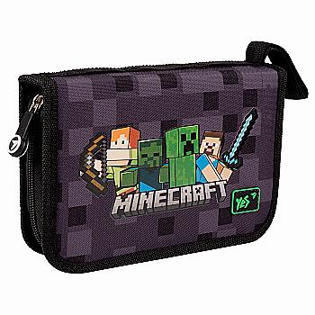 Пенал твердий YES HP-04 "Minecraft" одинарний з двома клапанами, 533593 Пенал твердий YES HP-04 "Minecraft" одинарний з двома клапанами, 533593