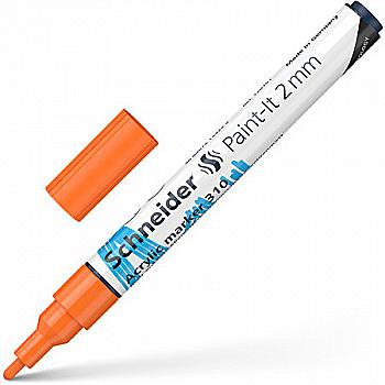 Маркер акриловый Schneider Paint-it 310, 2 мм, оранжевый, S120106 Маркер акриловый Schneider Paint-it 310, 2 мм, оранжевый, S120106