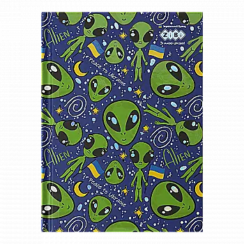 Блокнот А6 64 арк "UFO", кл., тв. обкл., мат. лам.+лак, гліт., синій ZB.12720-02 Блокнот А6 64 арк "UFO", кл., тв. обкл., мат. лам.+лак, гліт., синій ZB.12720-02