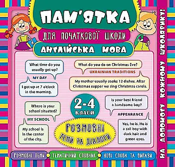 Книга Памятка для начальной школи.Английский язык. Разговорные темы и диалоги. 2-4 классы (5143) Книга Памятка для начальной школи.Английский язык. Разговорные темы и диалоги. 2-4 классы (5143)