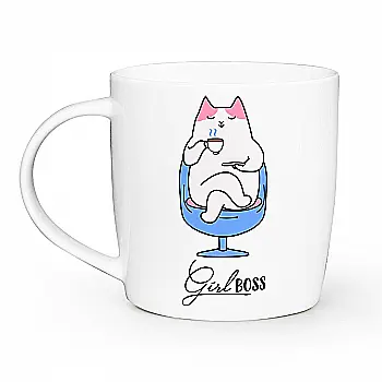 Чашка "Girl boss" капучино, 360 мл + подарочная коробка Kvarta, 1733 Чашка "Girl boss" капучино, 360 мл + подарочная коробка Kvarta, 1733