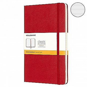 Записник Червоний середній лінійка, Moleskine Classic, QP060RVF Записник Червоний середній лінійка, Moleskine Classic, QP060RVF