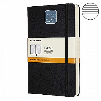 Записная книжка Черный средний линейка, Moleskine Classic Expanded, QP060EXP Записная книжка Черный средний линейка, Moleskine Classic Expanded, QP060EXP