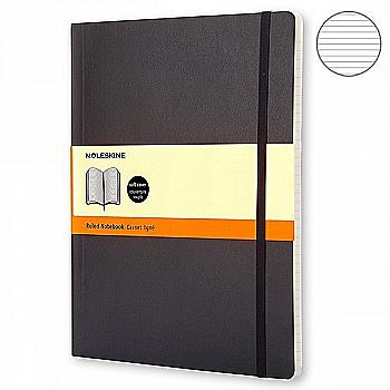 Блокнот Черный мягкий большой линейка, Moleskine Classic, QP621F Блокнот Черный мягкий большой линейка, Moleskine Classic, QP621F