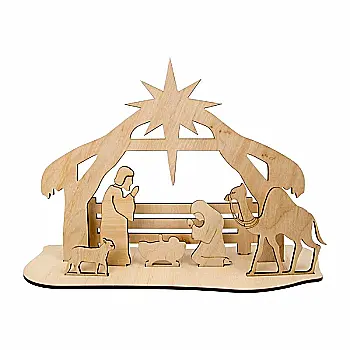 Набір заготовок на підставці Різдвяний вертеп, фанера, 26*7*18,5 см, Rosa Talent
