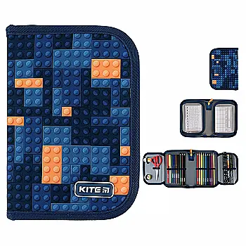Пенал Kite 1 від., 2 відв., з наповненням 622H Blocks, K24-622H-8 Пенал Kite 1 від., 2 відв., з наповненням 622H Blocks, K24-622H-8