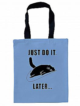 Сумка-шопер "Зроби це потім" 35*40 см, небесний габардин, 4256 Сумка-шопер "Зроби це потім" 35*40 см, небесний габардин, 4256