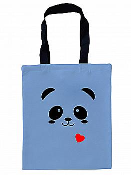 Сумка-шопер "Панда" 35*40 см, небесний габардин, 4259 Сумка-шопер "Панда" 35*40 см, небесний габардин, 4259