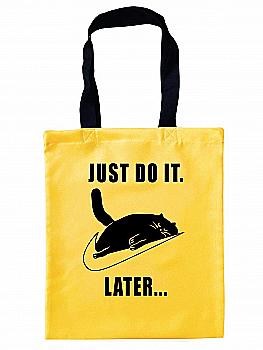 Сумка-шопер "Зроби це потім" 35*40 см, жовтий габардин, 4260 Сумка-шопер "Зроби це потім" 35*40 см, жовтий габардин, 4260