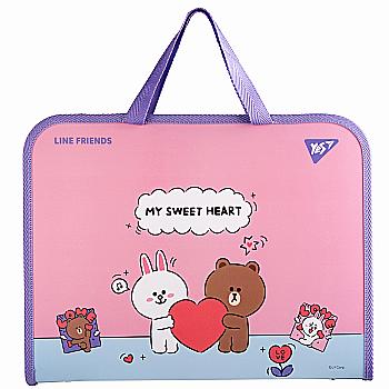 Папка-портфель FC на блискавці з тканинними ручками "Line Friends. Choco and Cony", 492239 Yes Папка-портфель FC на блискавці з тканинними ручками "Line Friends. Choco and Cony", 492239 Yes