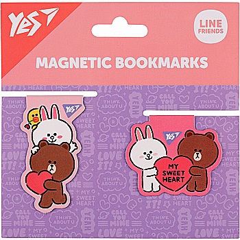 Закладки магнітні "Line Friends Sweet heart", 2шт, 708107 Yes Закладки магнітні "Line Friends Sweet heart", 2шт, 708107 Yes