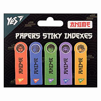 Індекси паперові "Anime", 55*15мм, 100 шт (5x20), 170415 Yes