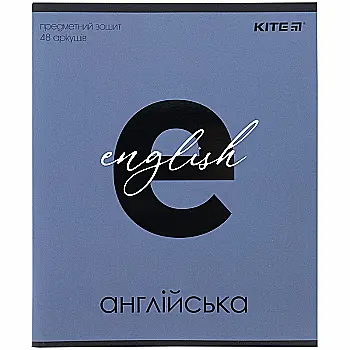 Зошит 48 кл, Предметка - Англійська мова, софт тач+УФ лак, Letters, K24-240-2 Зошит 48 кл, Предметка - Англійська мова, софт тач+УФ лак, Letters, K24-240-2