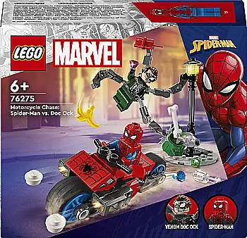Конструктор Lego Marvel "Погоня на мотоциклах Людина-Павук vs. Доктор Восьминіг", 76275 Конструктор Lego Marvel "Погоня на мотоциклах Людина-Павук vs. Доктор Восьминіг", 76275