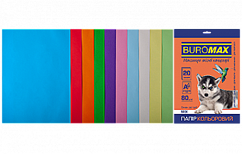 Набір кольорового паперу А4 20 арк, 10 кол., 80 г/м2 Pastel+Intensiv, BM.2721620-99 Набір кольорового паперу А4 20 арк, 10 кол., 80 г/м2 Pastel+Intensiv, BM.2721620-99
