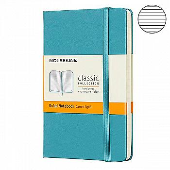 Блокнот Океанский Синий карманный линейка, Moleskine Classic, MM710B35 Блокнот Океанский Синий карманный линейка, Moleskine Classic, MM710B35