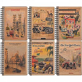 Книжка записная А6 80 л KRAFT, клетка, верх. пружина, с перфорац. KR6180K Книжка записная А6 80 л KRAFT, клетка, верх. пружина, с перфорац. KR6180K