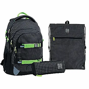 Набор Рюкзак+пенал+сумка для обуви WK 727 Checkered, SET_WK21-727M-2 Набор Рюкзак+пенал+сумка для обуви WK 727 Checkered, SET_WK21-727M-2