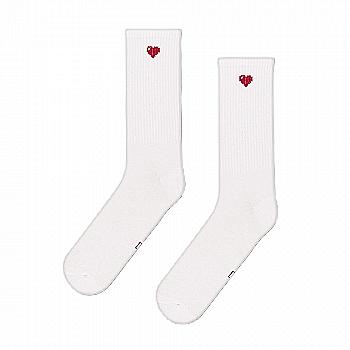 Шкарпетки Білі з сердечком, 35-39, СЕН0422 Шкарпетки Білі з сердечком, 35-39, СЕН0422